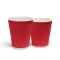 500 мл. стакан двошаровий гофрований червоний (20 шт/рук) Кр-89