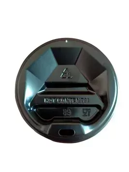 89 мм КР Чорна кришка для паперового стакана (50 шт)