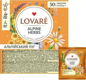 Чай lovare "Альпійські трави"пакетований (50*1,5 г)