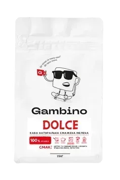 Dolce GAMBINO кава мелена бленд арабіки 0,25 кг