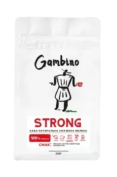Strong GAMBINO кава мелена бленд 0,25 кг Чашка