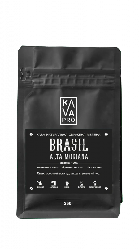 Brasil ALTA Mogianа кава мелена моносорт 250г.