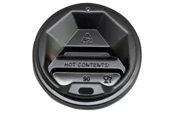 90 мм КР Чорна кришка для паперового стакана (50 шт)