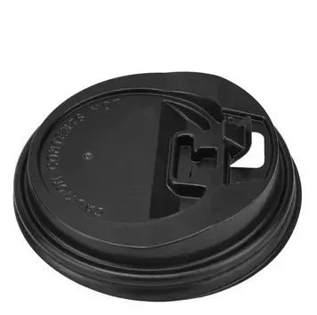 Кришка пластикова з клапаном 80мм, чорний колір (50шт)